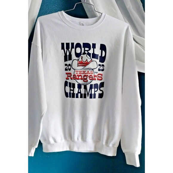 Texas Rangers 2023 World Champs Sweatshirt XL - Picture 2 of 6